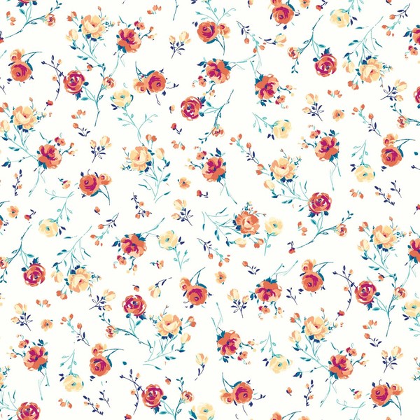Texco Inc Wool Dobby 100% Polyester Floral Painterly/No Stretch Prints