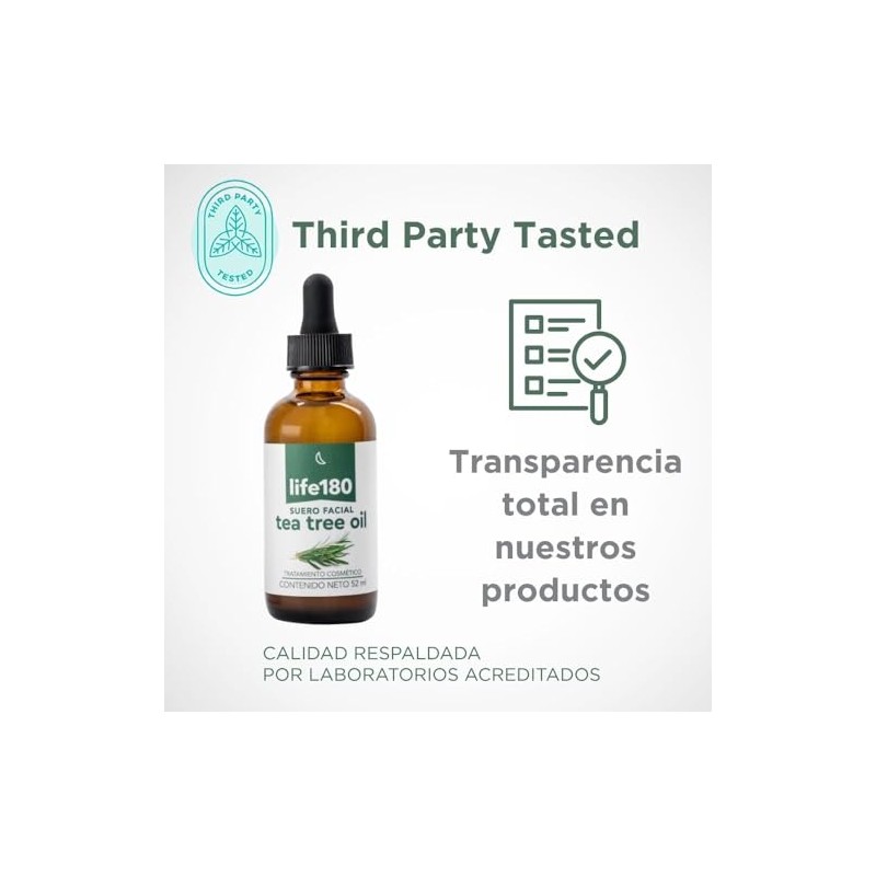 Life180, Tea Tree Suero Facial para control de grasa y