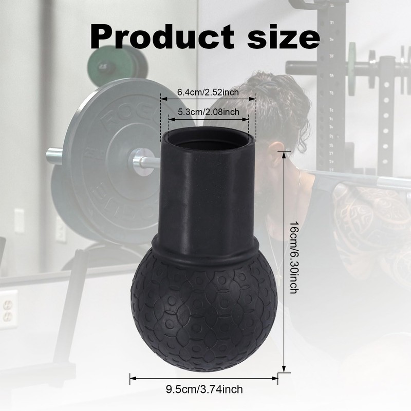 Gosknor Rubber Barbell Attachment, Barbell Accessories Fit for 2in Barbells