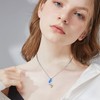Midir&Etain Squirrel Necklace 925 Sterling Silver Blue Opal Acorn Pendant