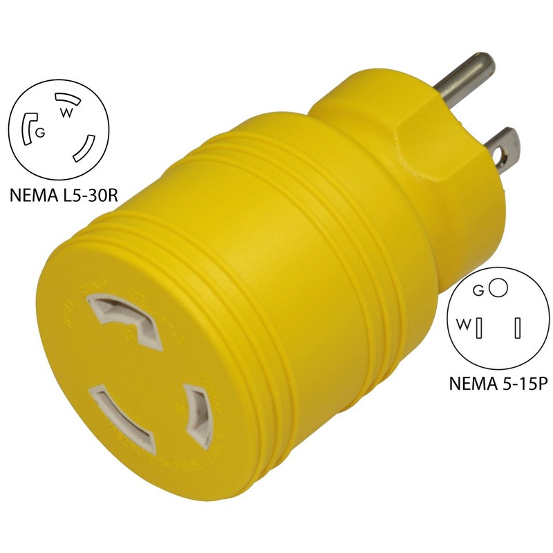 Conntek 30222-YW 15A to L5-30R Plug Adapter