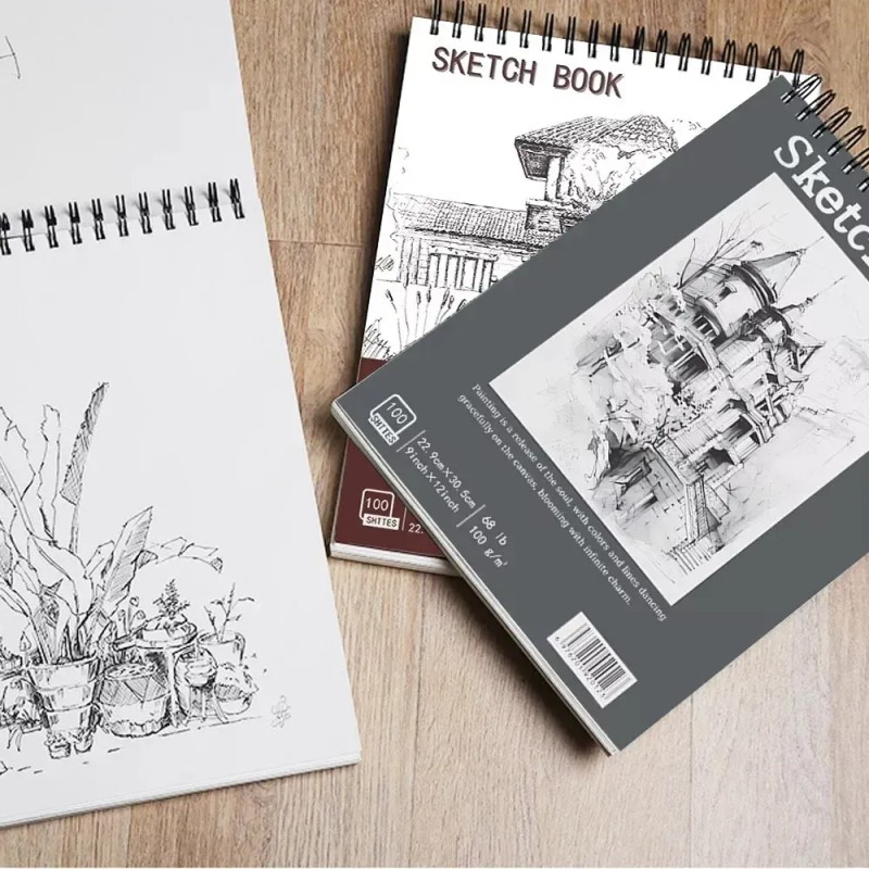Cc Cuaderno De Dibujo Y Bocetos A4 + Cuaderno De
