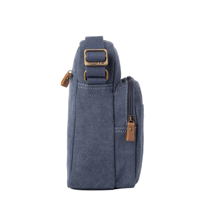 Troop London TRP0370 Classic Canvas Across Body Bag Burgundy
