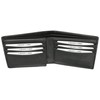 Genuine Leather Mens Bifold Wallet with Flip up ID Window