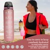 K-MART Sports Water Bottle, 1 Litre with Motivational Time Marking,
