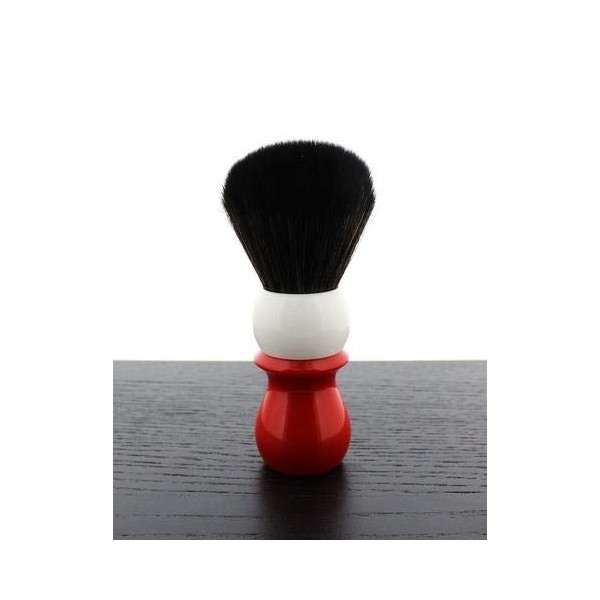 WCS Two-Tone Tall Synthetic Shaving Brush, Red & White