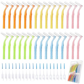 230 Piece Interdental Brush Set, Soft Interdental Brushes with Storage Box, Toothbrushes Dental Brushes for Teeth Cleaning Spaces, Dental Care, Mouth Cleaning (Various Sizes)