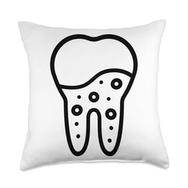 Tartar Plaque Calculus Tooth Dental Specialist Dentist Throw Pillow