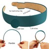 Atoden Green Headband Satin Headbands for Women Girls 1.18 Inch