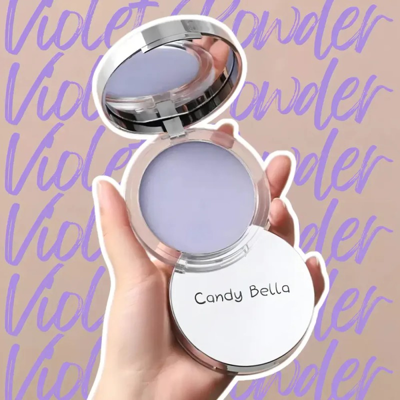 Polvo Matificado Cremoso Lavanda Maquillaje Mate Candy F Tono Morado