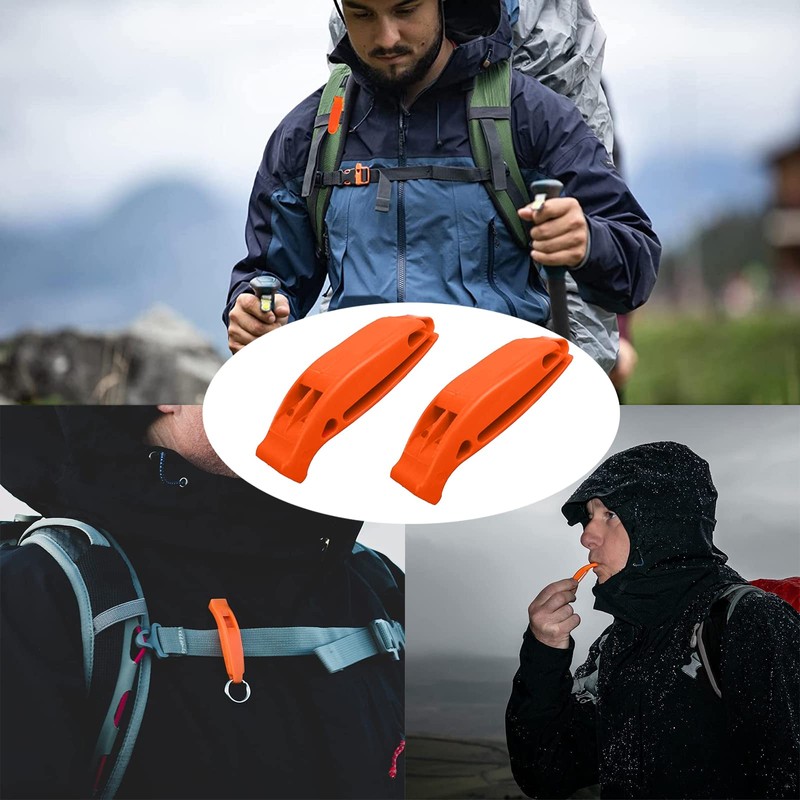 2 PCS Whistles with Reflective Lanyard Emergency Whistle, Safety Whistle