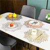 4PCS Golden Round Flower Placemat, Pressed Vinyl Placemats, Round Hollow