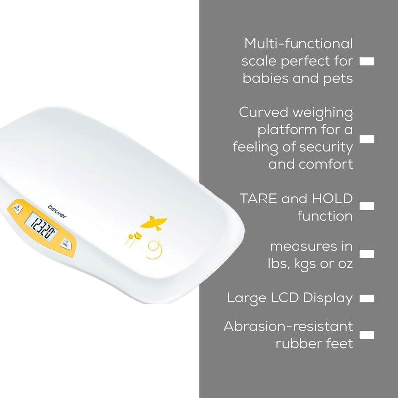 Beurer BY80 Digital Baby Scale, Infant Scale for Weighing in