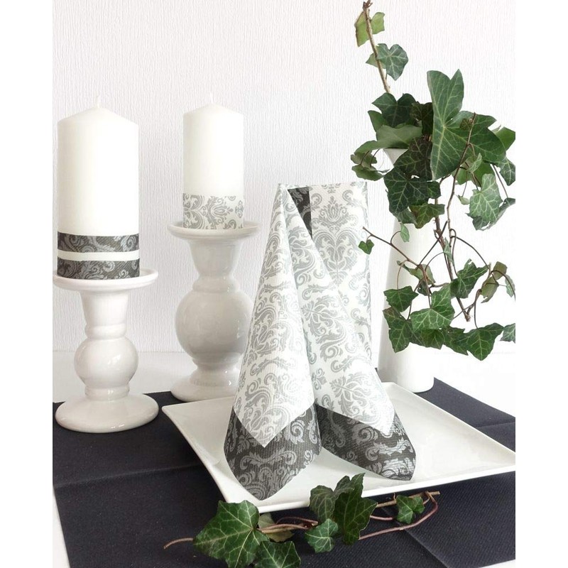 50 Napkins Ornament Fabric-Like 40 x 40 cm - Baroque