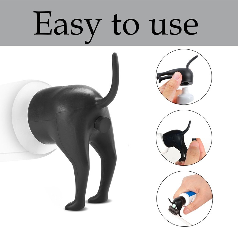 ZSRVAJ 2 Pcs Pooping Dog Butt Toothpaste Topper, Dog Poop