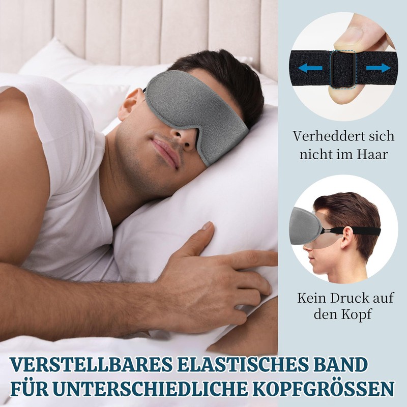 Sleep Mask for Men Women, 99% Light Blocking Sleeping Mask,