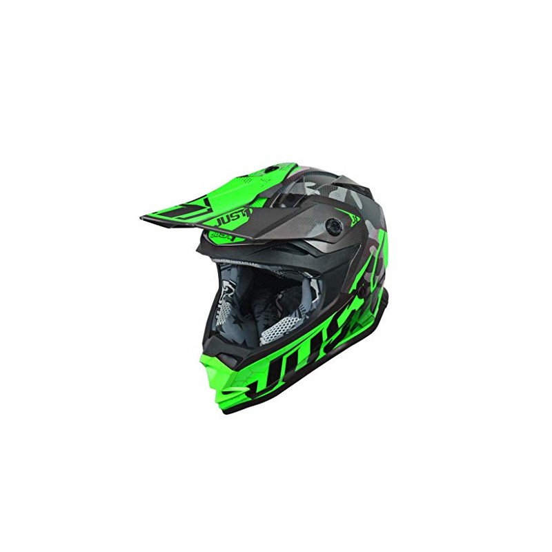 JUST1 J32 Youth MX Off-Road Motocross Motorcycle Helmet (Camo Fluo