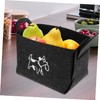 CAXUSD Felt Toy Storage Box for Pets Dual Handle Organizer