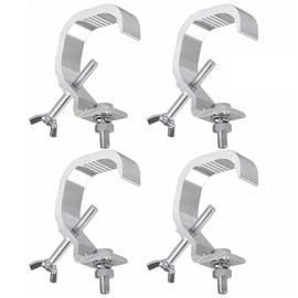 B¨¹hnenLichtklammer, 4-Piece Headlight Light Hook Set with Non-Slip Teeth, Robust Lighting Device, 30 to 52 mm Clamping Tube, Movable Head, Light Hook Package for