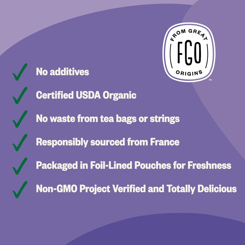 FGO Organic Dried Lavender Flowers, Extra Grade Dried Buds, Imported