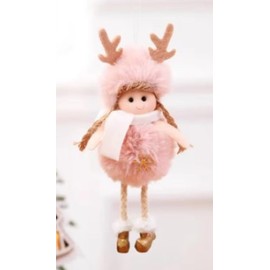 Angel Doll Christmas Tree Hanging Ornament Pendant, DIY Decorative Reindeer Santa Ornament for Home and Office