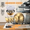7 Pack Gold Mixing Bowls Set with 5 PCS Kitchen