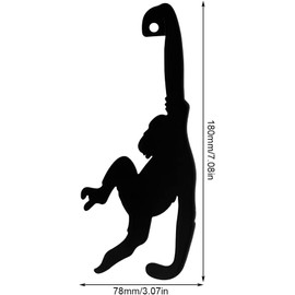 LATRAT Pack of 2 Banana Holders Monkey for Bananas Banana Stand Funny Magic Hook Kitchen Gadget for Bananas or Other Lightweight Kitchen Items