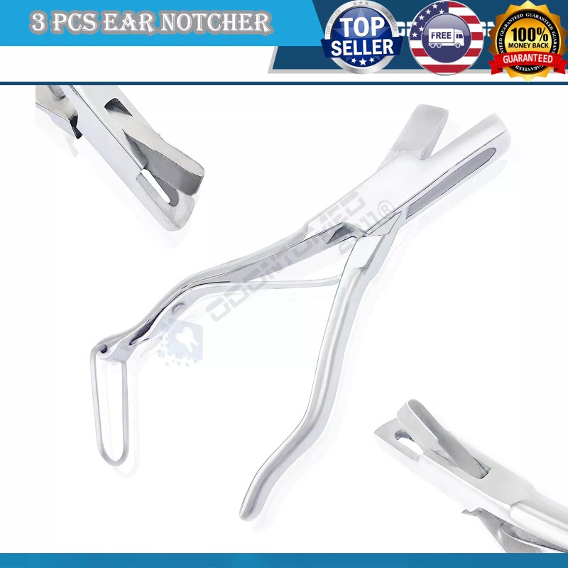 Stainless 3 PC PREMIUM BULL EAR NOTCHER U V O