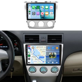 4G+64G Car Radio Stereo for Toyota Camry 2006-2011(Manual A/C) 10.1inch IPS Touch Screen/Android 15/Wireless CarPlay/Android Auto/DSP 32 EQ/GPS/WiFi/5.0Bluetooth/FM/RDS/SWC/AHD Backup Camera