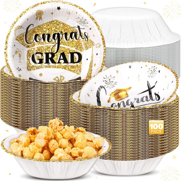 Ziliny 100 Pcs 16 oz Graduation Party Supplies Congrats Grad