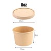 DeinPack 25 Soup Cups to Go with Lids Brown 230