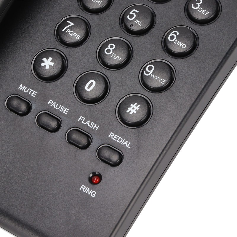 Home Corded Landline LED Indication Bell Mute Hands Free Speed
