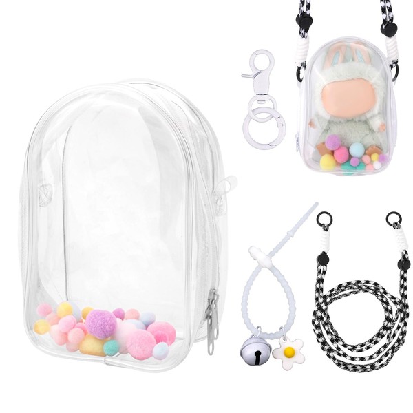 Tinoaly Clear Figure Display Case, Protective Case for Plush Doll