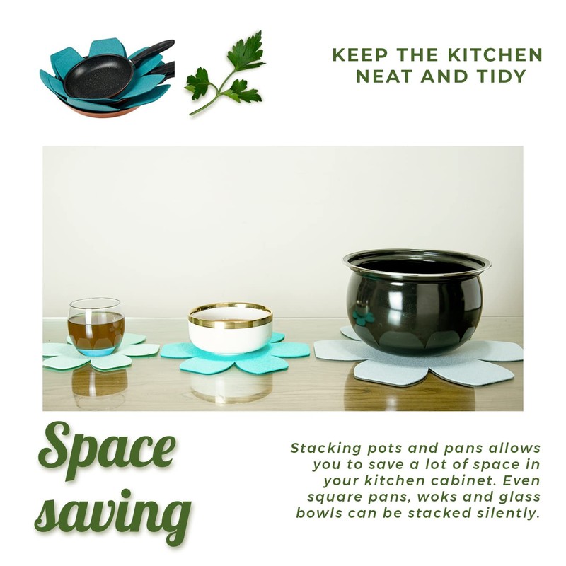 Prefdo Pan Protectors, Larger Thicker Felt Pot Protector Pan Separator