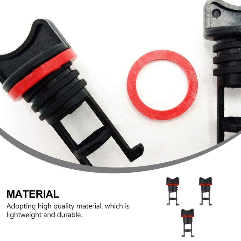 3pcs Kayak Scupper Plugs Boat Drain Plugs Kit Thread Bung