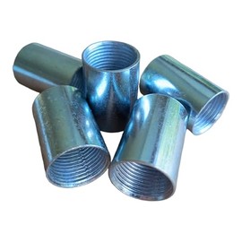 20MM Galvanised Conduit Strigth Coupler - Pack of 5