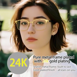 AI translation smart glasses with chat GPT Bluetooth male and female 164 language color changing lenses, 24k gold-plated frame, three types of lenses interchangeable headphones with speaker sunglasses