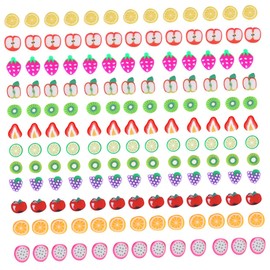 Baluue 2400pcs 12 Fruit Sliced ​​Nail Art Accessories Clay Beads Bracelet Making Kit Nail Charms Bat Letters Beads Clay Beads Charms Palette Jewelry E Letter Beads Nail for Nail Art