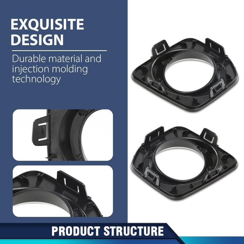PIT66 Fog Lamp Light Cover Bezel Trim Pair Compatible with