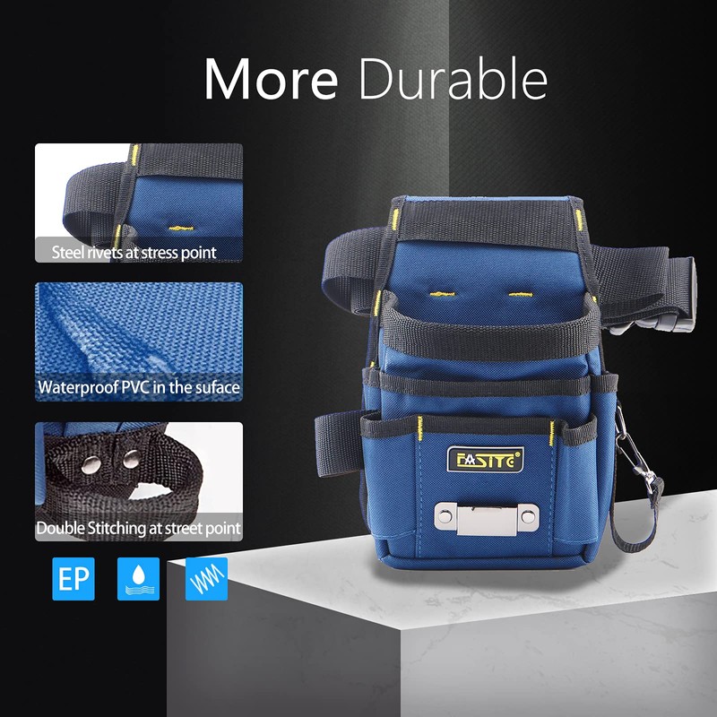 FASITE Tool Pouch Belt, 8-POCKET Professional Small Electrical Maintenance Work