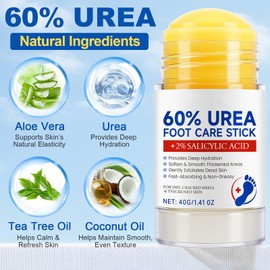 Foot Cream with 60% Urea for Very Dry, 2 Pieces Urea Cream 60 Percent, Hydrating and Anti-Cracking Foot Cream for Elbows, Knees, Feet & Hands, Foot Care Foot Cream