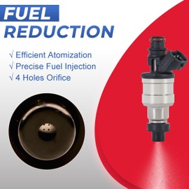 EVERESTWAY Fuel Injector Set of 6 Compatible for 1989-1995 Toyota 4Runner Pickup 1993-1994 Toyota T100 3.0L V6 Replaces 23250-65020