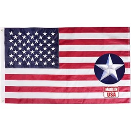 American Flag 2x3 Ft Heavy Duty Nylony Outdoor Embroidered Stars Sewn Stripes USA Flags 2 Brass Grommets 4 Rows of Lock Stitching Foot for Outdoor High Wind US Bannar