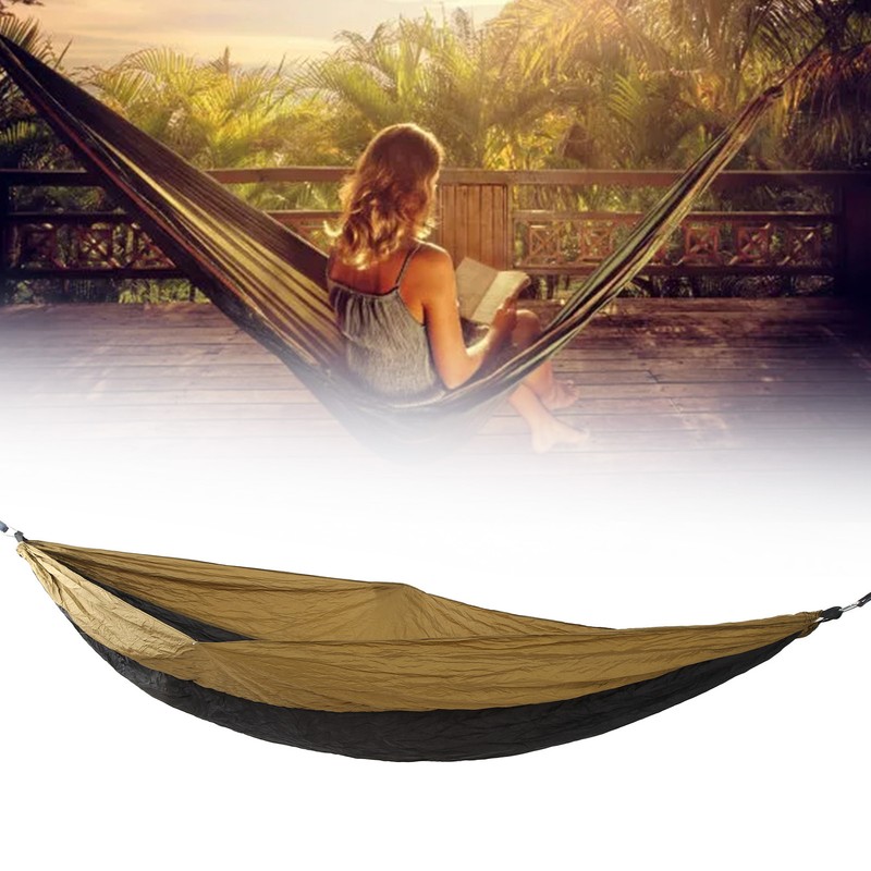 Double Portable Hammock Quick Drying Nylon Camping Hammock with Tree