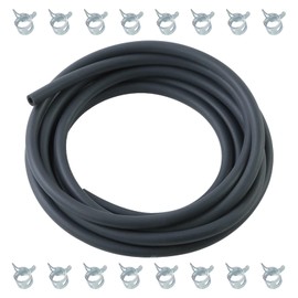 KIKITE 10 Feet 3/16 Inch ID Fuel Line Hose Compatible with Honda Champion Predator Briggs & Stratton Kohler Kawasaki Small Engine Generator Kart Minibike Rubber Fuel Hose with 20 Clamps