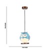 Am-Light Modern Ceiling Light with Pendant Owl Shade for Children's