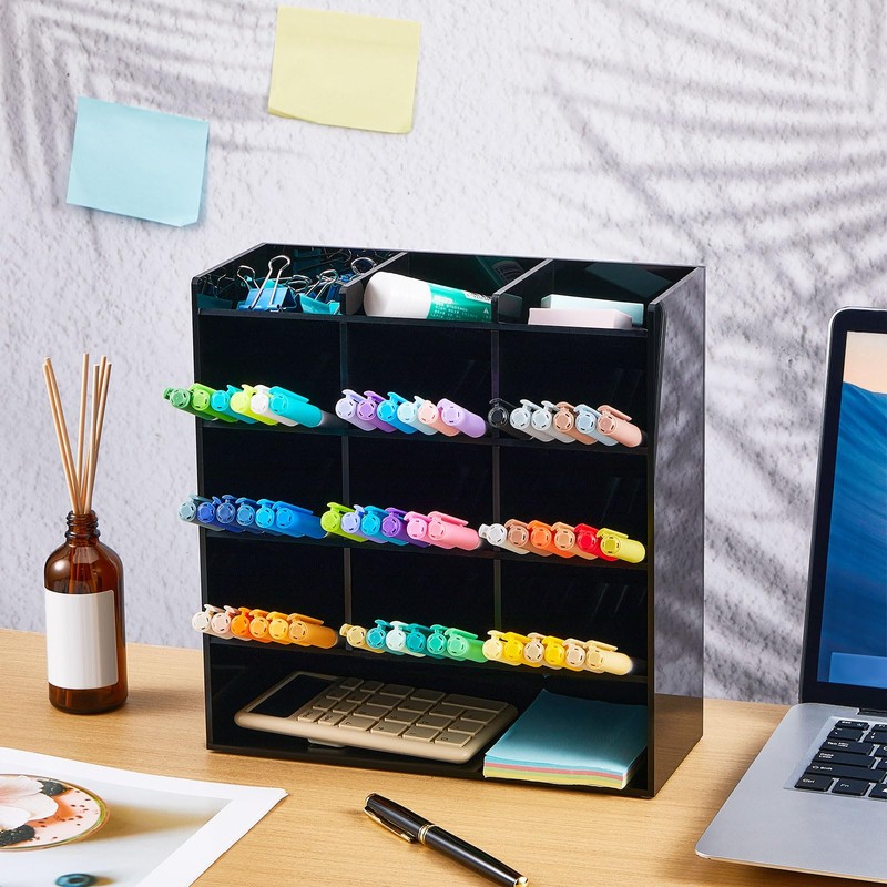 MotiMind Acrylic Pen Organizer Storage for 150 Markers Vertical Marker