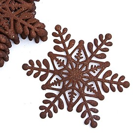 Factory Direct Craft Package of 12 Intricately Designed Rusty Metal Snowflakes for Holiday Decor