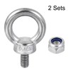 sourcing map Lifting Eye Bolt M6 x 12mm Male Thread
