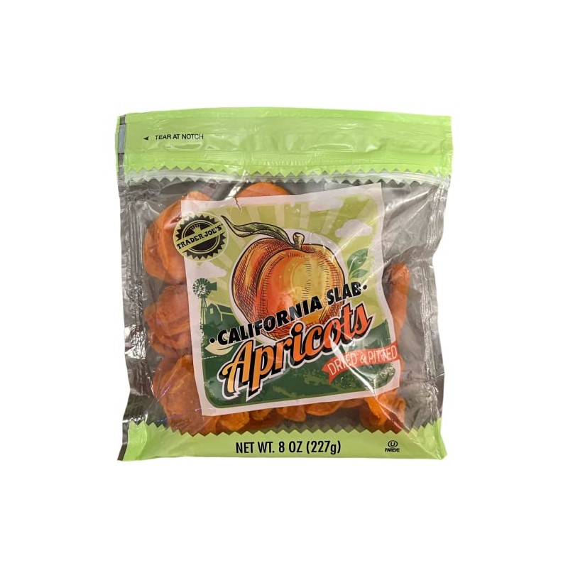 Trader Joe's California Slab Apricots Dried & Pitted (Pack of